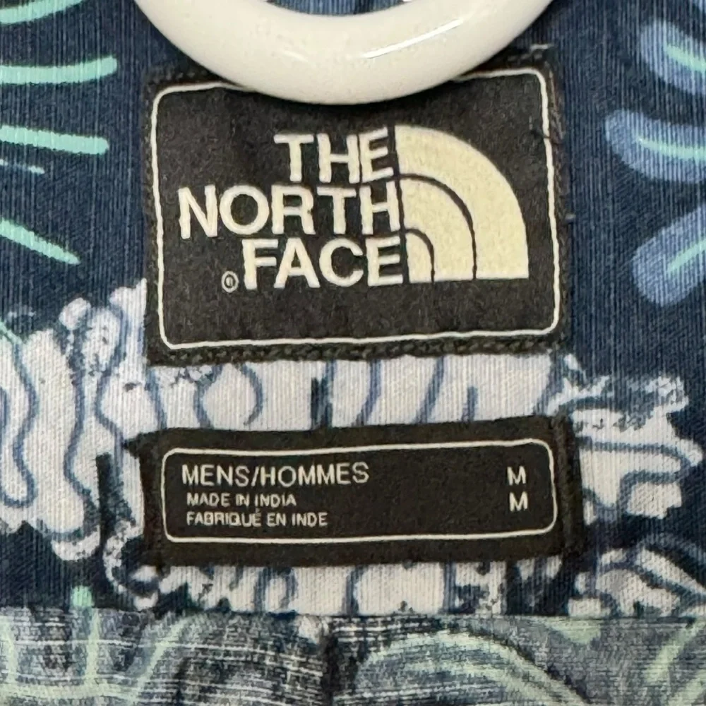 Men’s The North Face Size Med Blue/Green/White Hawaiian Style BF Baytrail Shirt